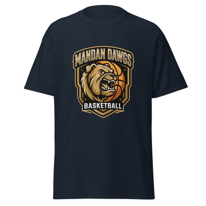 Classic | T-Shirt | Mandan Dawgs Basketball | Shield Logo