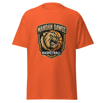 Classic | T-Shirt | Mandan Dawgs Basketball | Shield Logo