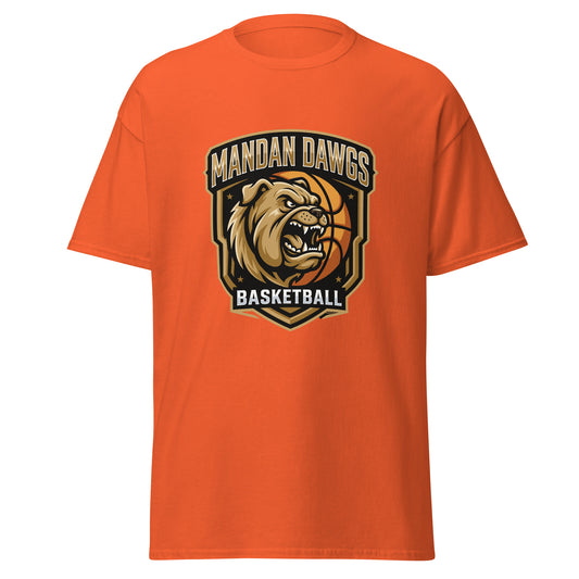 Classic | T-Shirt | Mandan Dawgs Basketball | Shield Logo