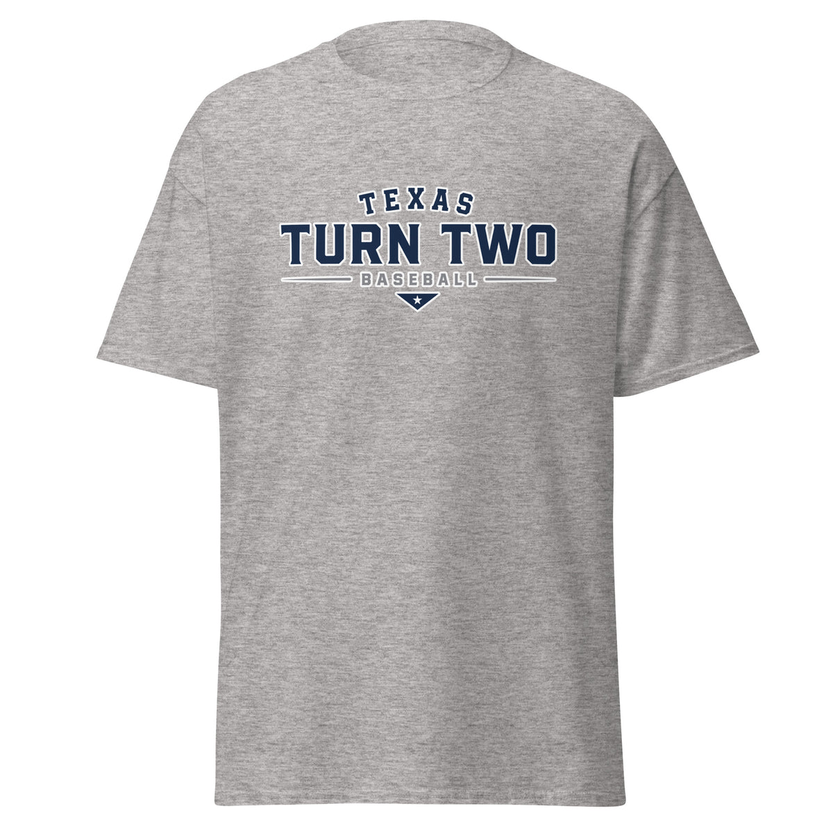 Classic | T-Shirt | Texas Turn Two Baseball | Modern Script Logo