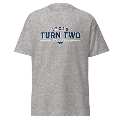 Classic | T-Shirt | Texas Turn Two Baseball | Modern Script Logo