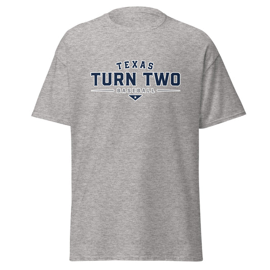 Classic | T-Shirt | Texas Turn Two Baseball | Modern Script Logo