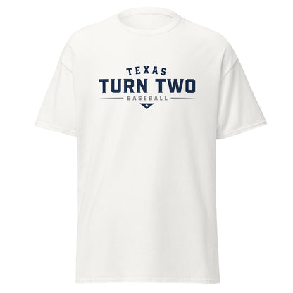 Classic | T-Shirt | Texas Turn Two Baseball | Modern Script Logo