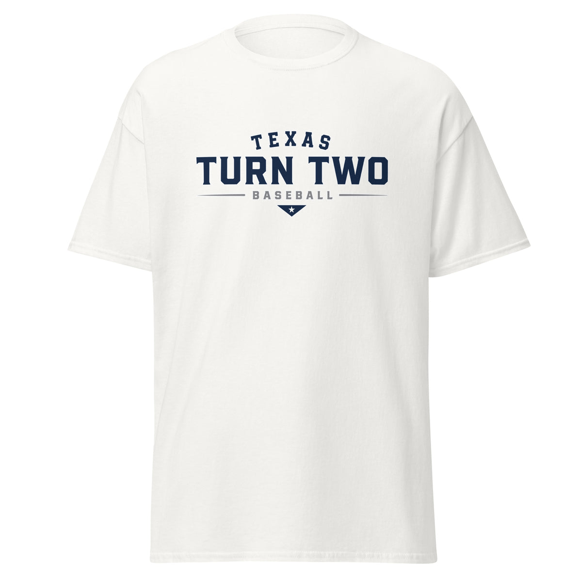 Classic | T-Shirt | Texas Turn Two Baseball | Modern Script Logo