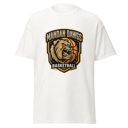 Classic | T-Shirt | Mandan Dawgs Basketball | Shield Logo