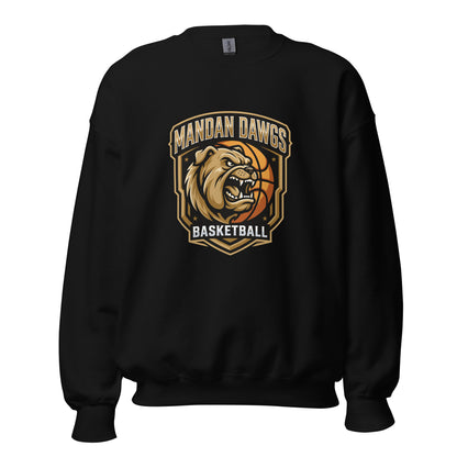 Classic | Sweatshirt | Mandan Dawgs Basketball | Shield Logo