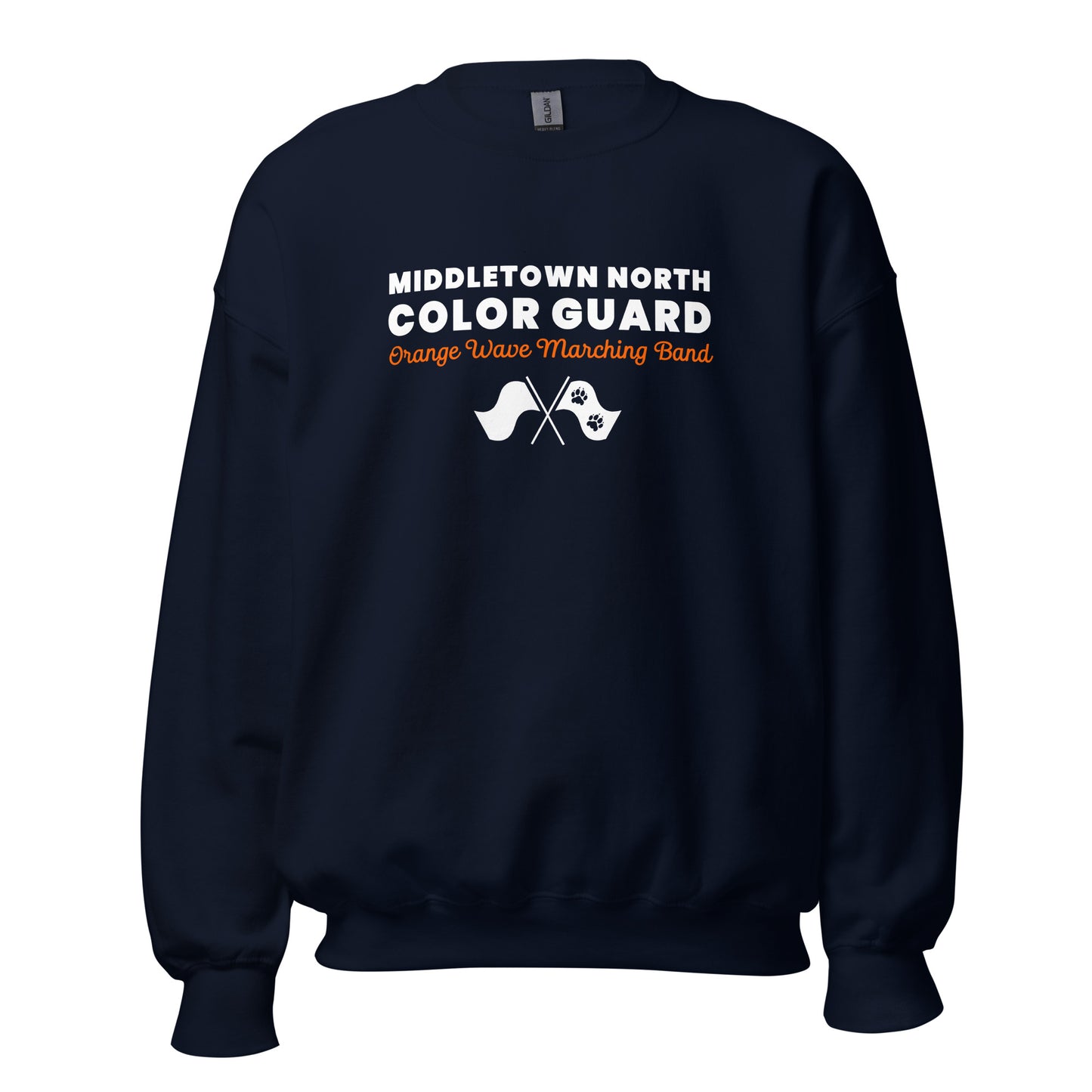 Classic | Sweatshirt | Orange Wave Marching Band | Modern Script Logo