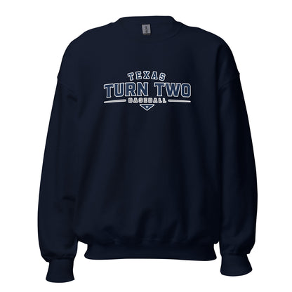 Classic | Sweatshirt | Texas Turn Two Baseball | Modern Script Logo
