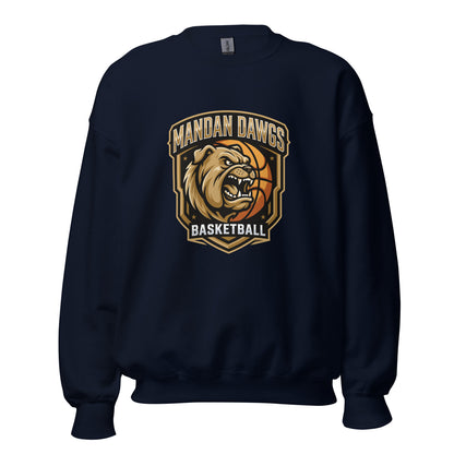 Classic | Sweatshirt | Mandan Dawgs Basketball | Shield Logo