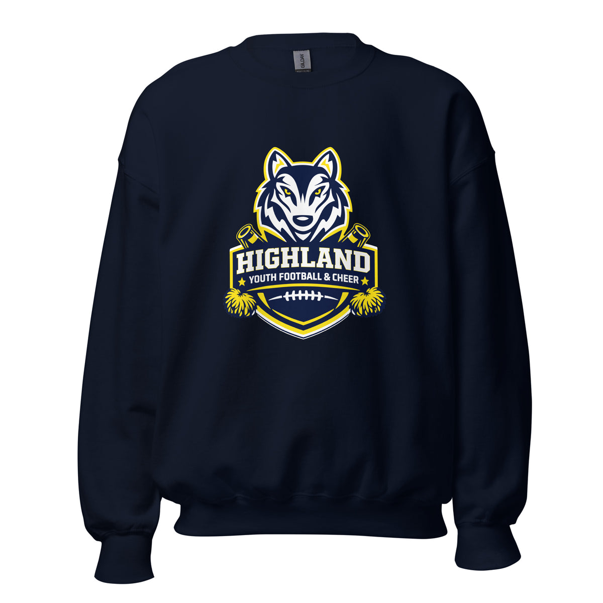 Classic | Sweatshirt | Highland youth football and cheer | Emblem Logo