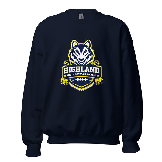 Classic | Sweatshirt | Highland youth football and cheer | Emblem Logo