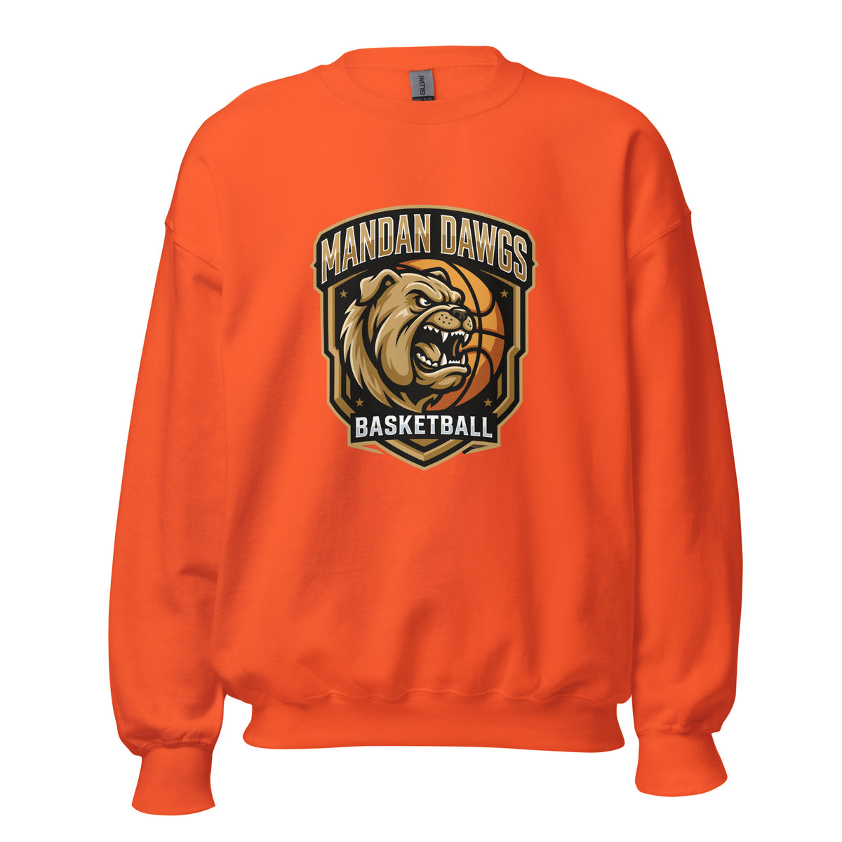 Classic | Sweatshirt | Mandan Dawgs Basketball | Shield Logo