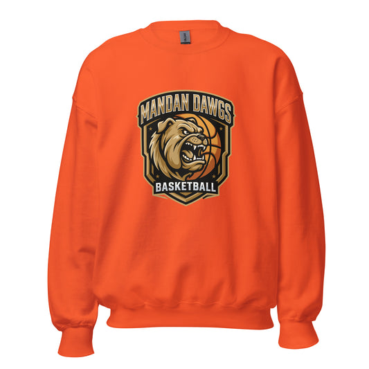 Classic | Sweatshirt | Mandan Dawgs Basketball | Shield Logo