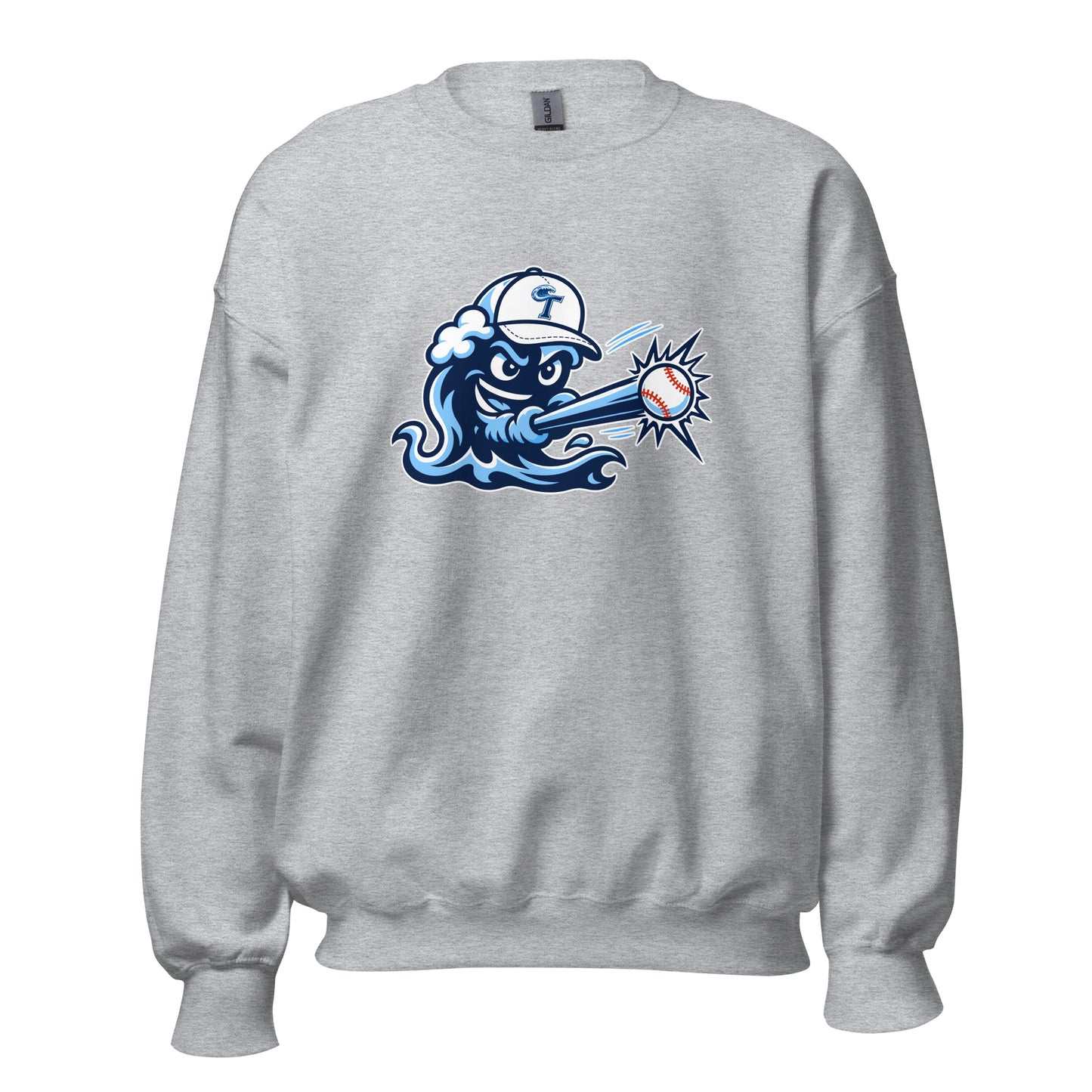 Classic | Sweatshirt | Long Island Tides Baseball | Mascot Logo