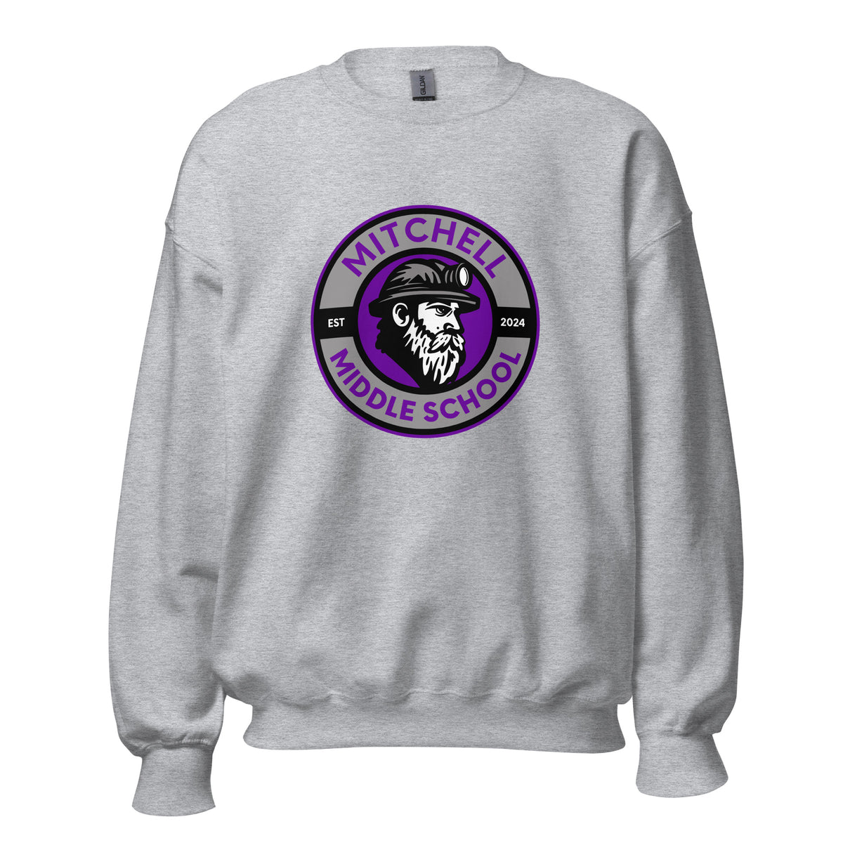 Classic | Sweatshirt | Mitchell Middle School Softball | Badge Logo