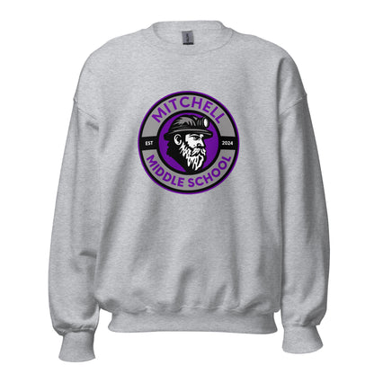 Classic | Sweatshirt | Mitchell Middle School Softball | Badge Logo