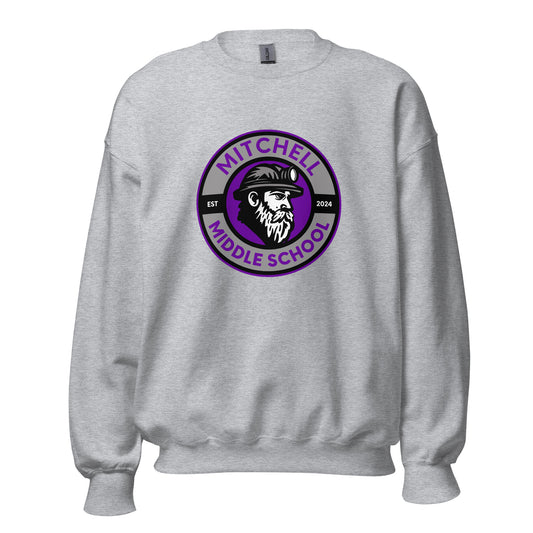 Classic | Sweatshirt | Mitchell Middle School Softball | Badge Logo
