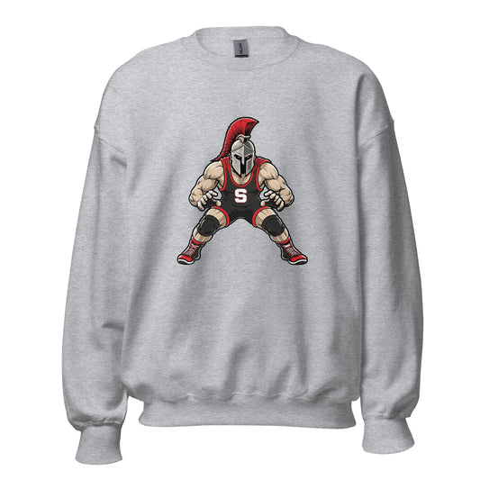 Classic | Sweatshirt | Spartan Wrestling Club | Mascot Logo