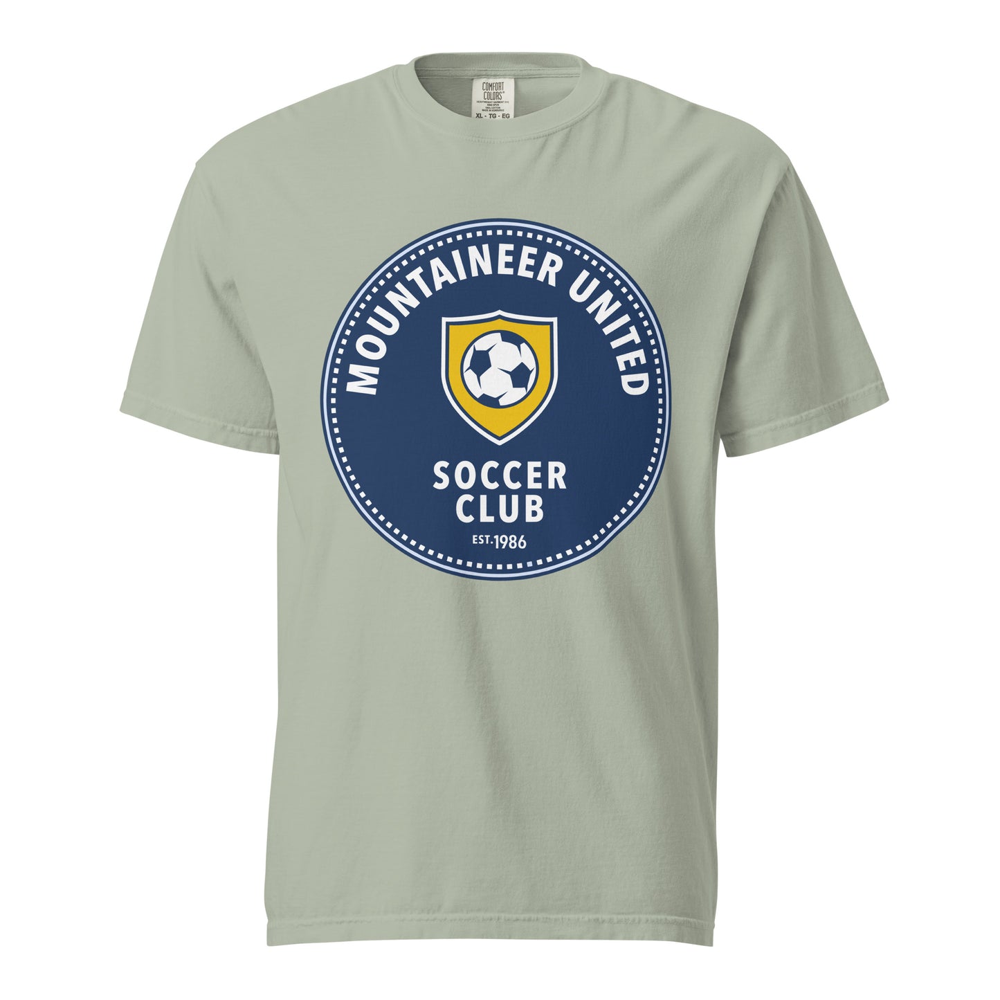 Signature | Comfort Colors T-Shirt | Mountaineer United Soccer Club | Badge Logo