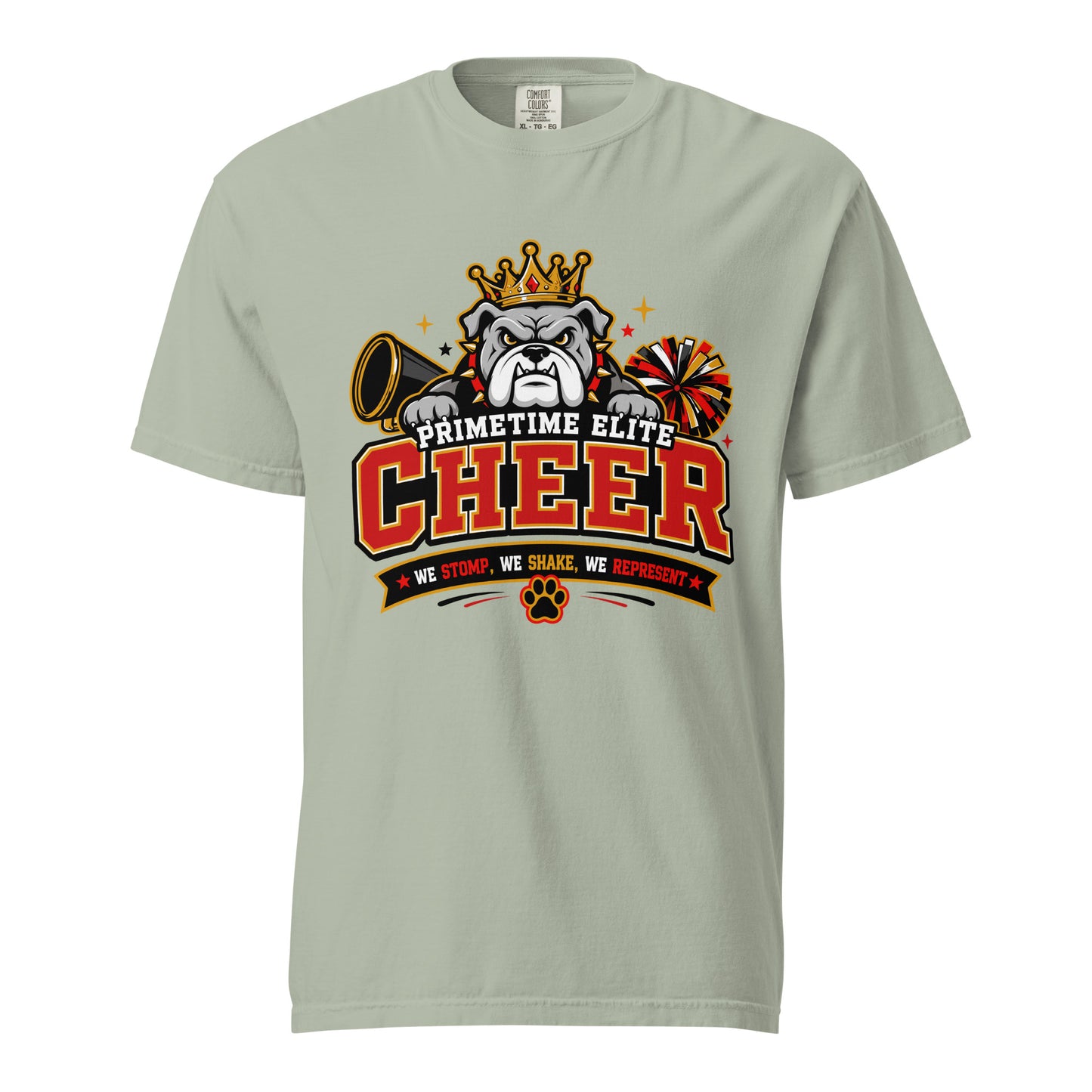 Signature | Comfort Colors T-Shirt | PTE Bulldog Cheer | Crest Logo