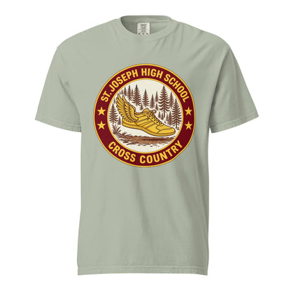 Signature | Comfort Colors T-Shirt | St. Joseph High School - Cross Country | Badge Logo