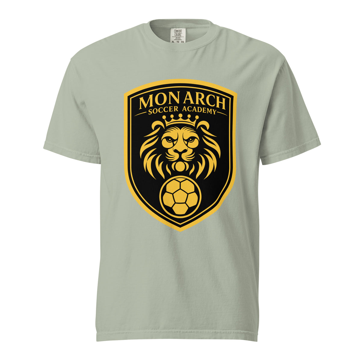 Signature | Comfort Colors T-Shirt | Monarch Soccer Academy | Shield Logo