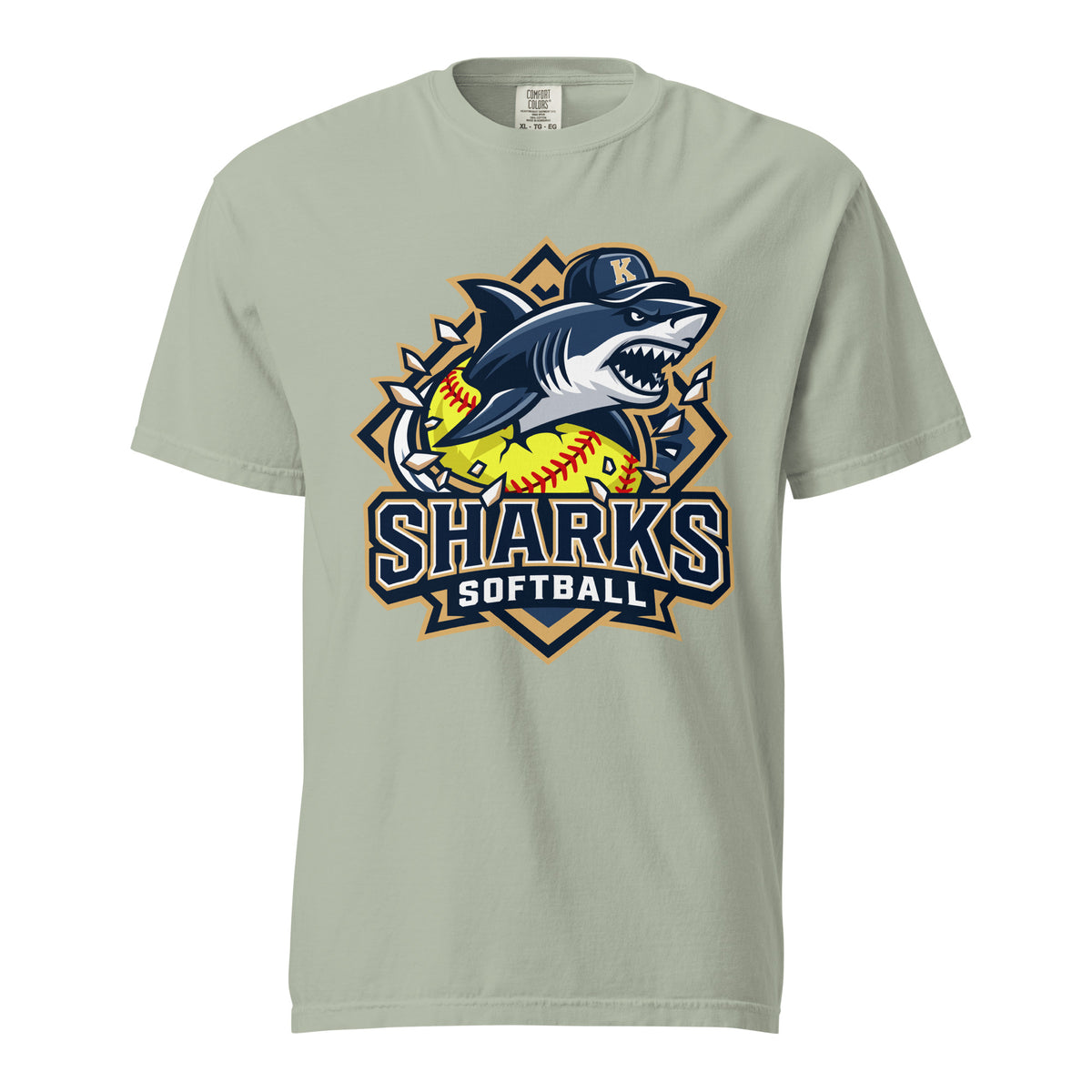 Signature | Comfort Colors T-Shirt | Sharks Diamond Sports | Crest Logo