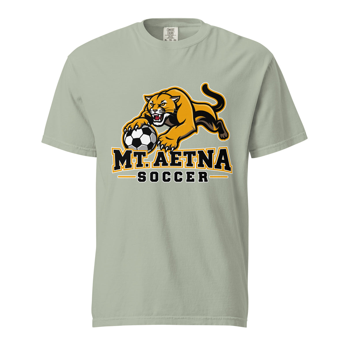 Signature | Comfort Colors T-Shirt | Mt. Aetna Adventist School | Soccer Apex Logo