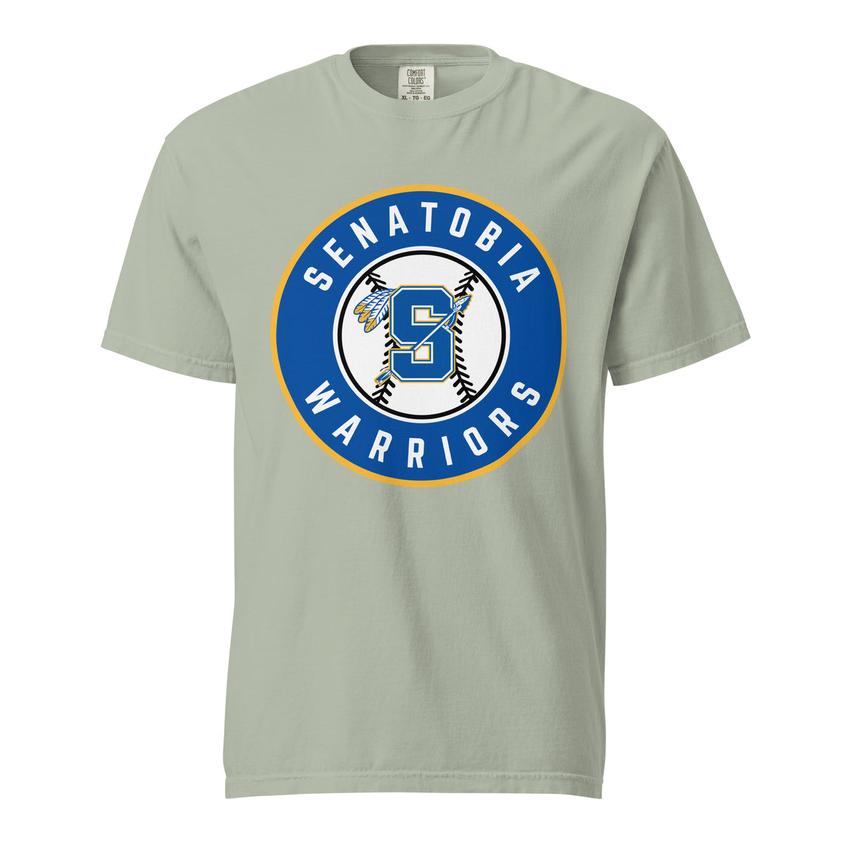Signature | Comfort Colors T-Shirt | Senatobia Warriors Baseball | Badge Logo