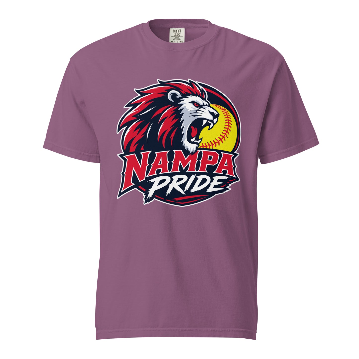 Signature | Comfort Colors T-Shirt | Nampa Pride | Lion Crest Logo