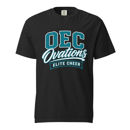 Signature | Comfort Colors T-Shirt | Ovations Elite Cheer | Emblem Logo