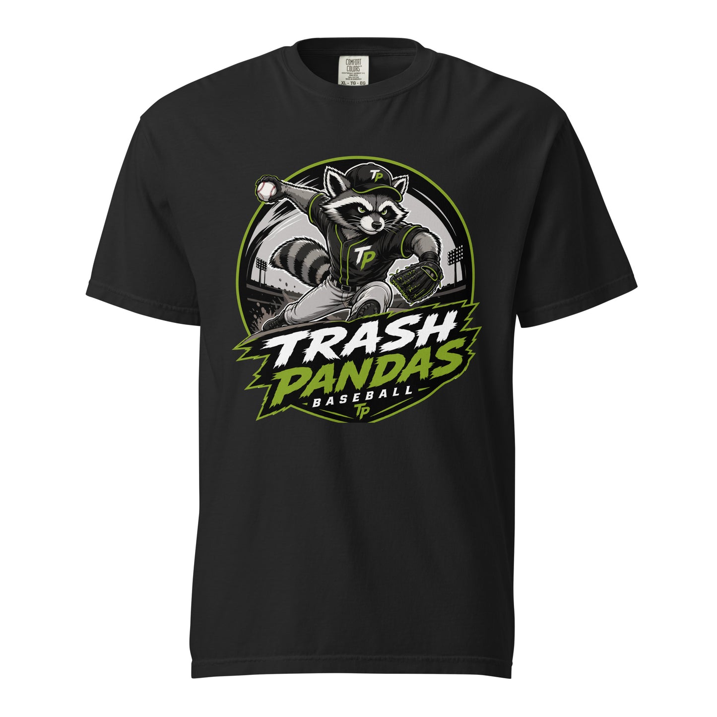 Signature | Comfort Colors T-Shirt | Trash Pandas Baseball Organization | Vanguard Logo