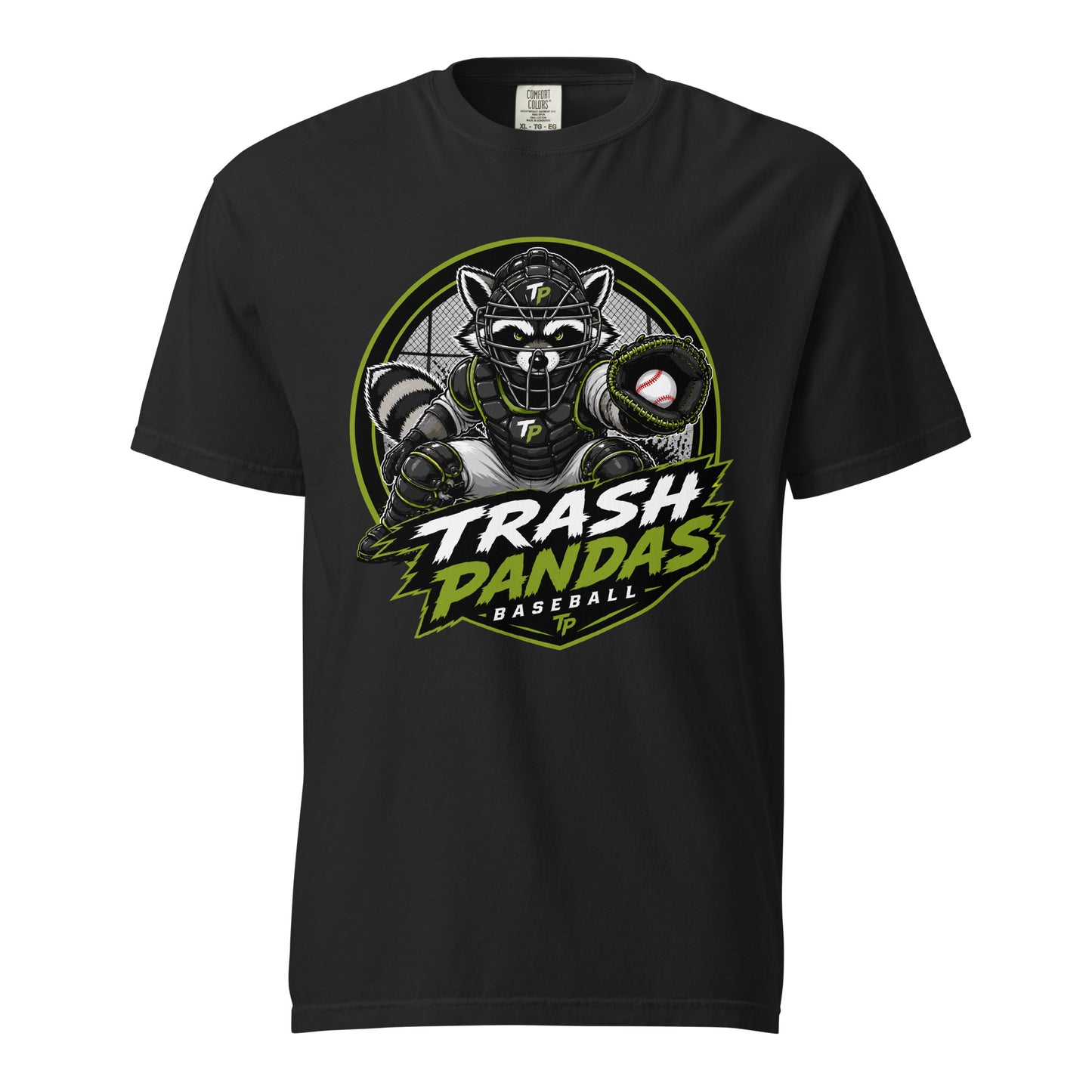 Signature | Comfort Colors T-Shirt | Trash Pandas Baseball Organization | Athletics Logo