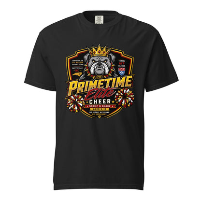 Signature | Comfort Colors T-Shirt | PTE Bulldog Cheer | Shield Logo