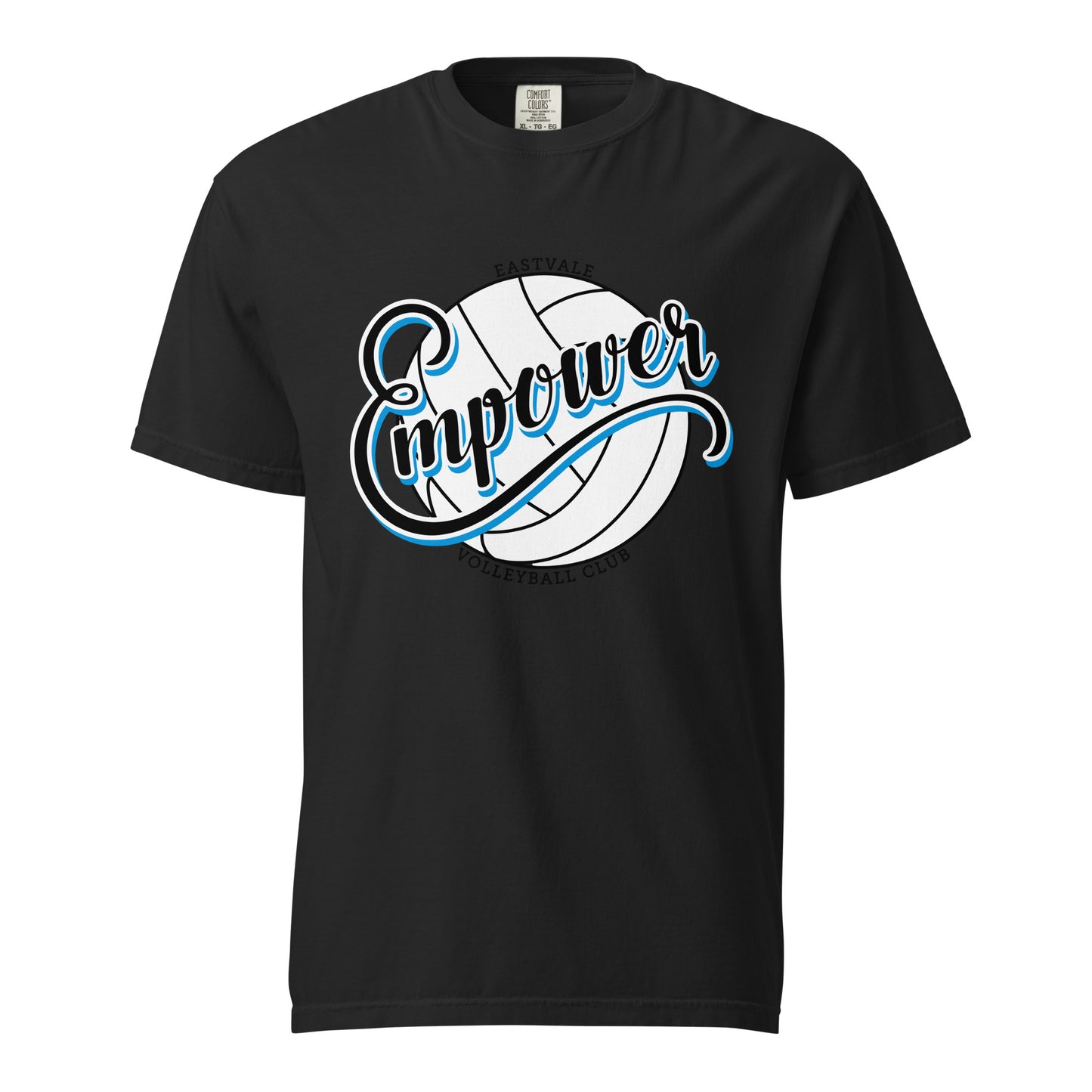 Signature | Comfort Colors T-Shirt | Empower Volleyball Club | Emblem Logo