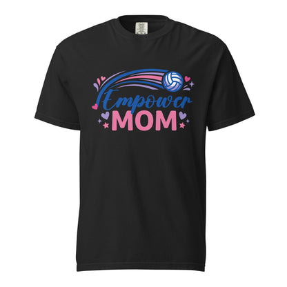 Signature | Comfort Colors T-Shirt | Empower Volleyball Club | Mom Crest Logo