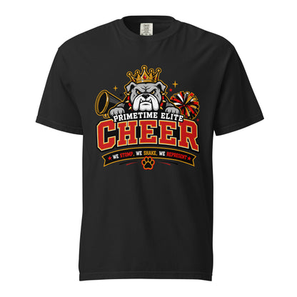 Signature | Comfort Colors T-Shirt | PTE Bulldog Cheer | Crest Logo
