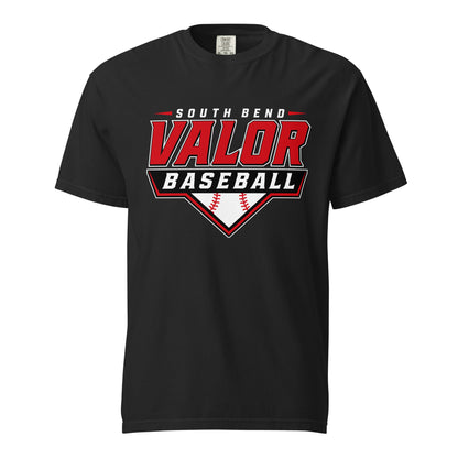 Signature | Comfort Colors T-Shirt | South Bend Valor Baseball | Vanguard Logo