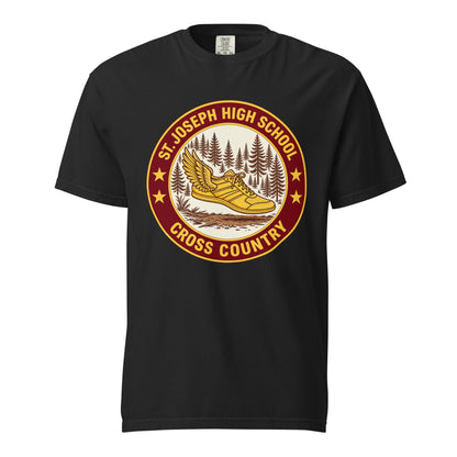 Signature | Comfort Colors T-Shirt | St. Joseph High School - Cross Country | Badge Logo