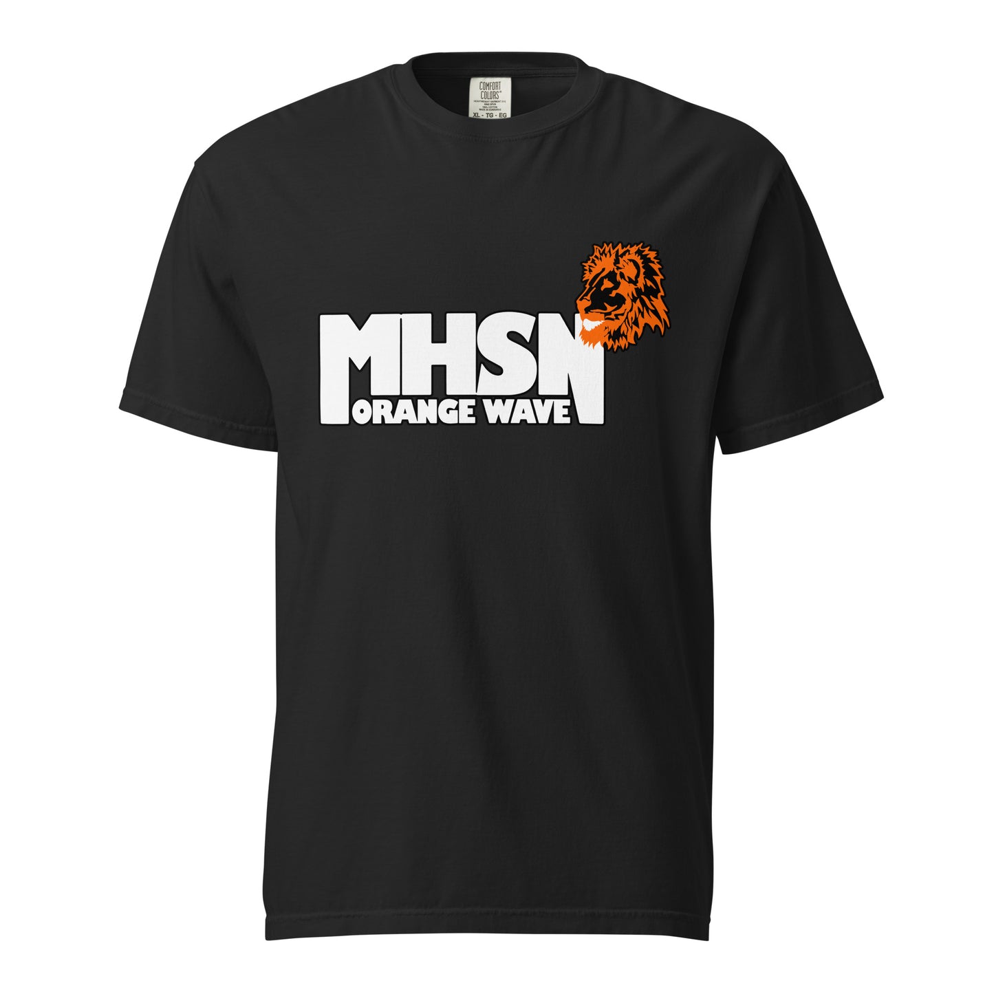 Signature | Comfort Colors T-Shirt | Orange Wave Marching Band | Crest Logo