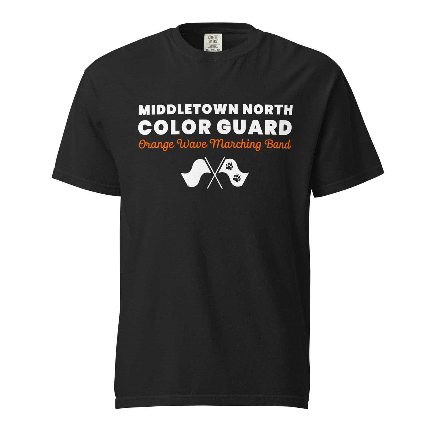 Signature | Comfort Colors T-Shirt | Orange Wave Marching Band | Modern Script Logo