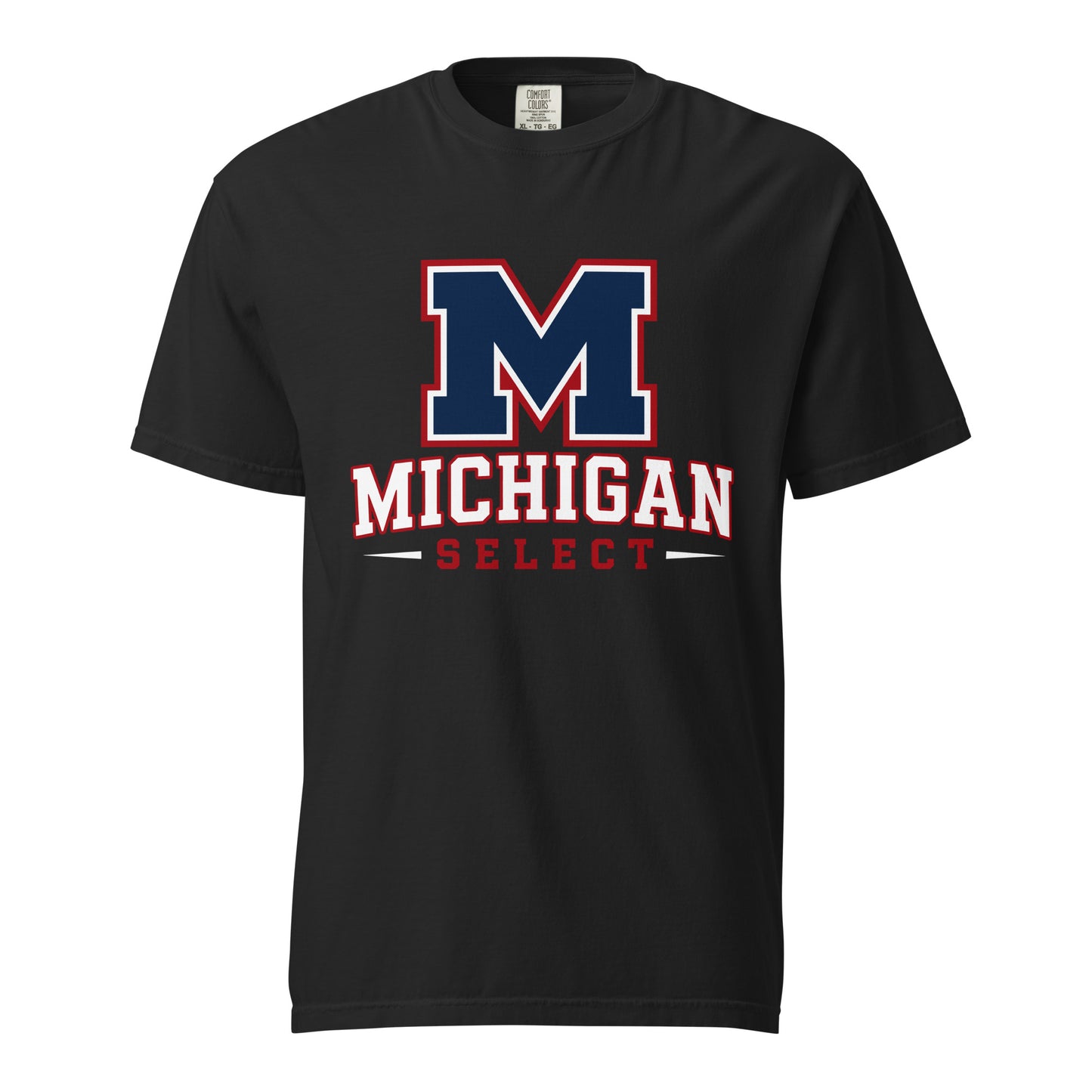 Signature | Comfort Colors T-Shirt | Michigan Select Baseball | Emblem Logo