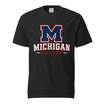 Signature | Comfort Colors T-Shirt | Michigan Select Baseball | Emblem Logo