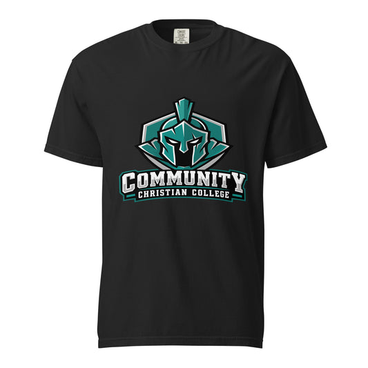 Signature | Comfort Colors T-Shirt | Community Christian College | Vanguard Athletic Logo