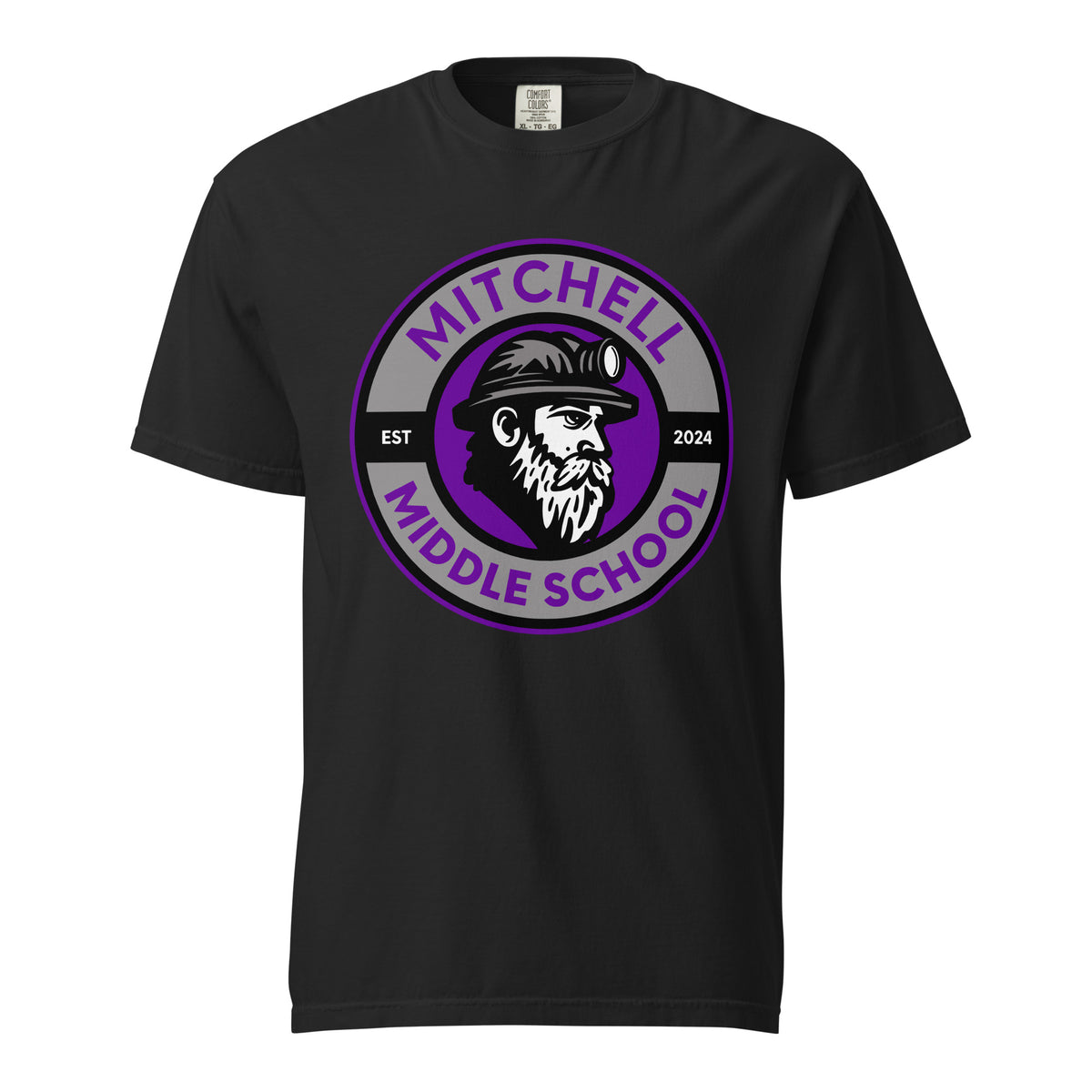 Signature | Comfort Colors T-Shirt | Mitchell Middle School Softball | Badge Logo