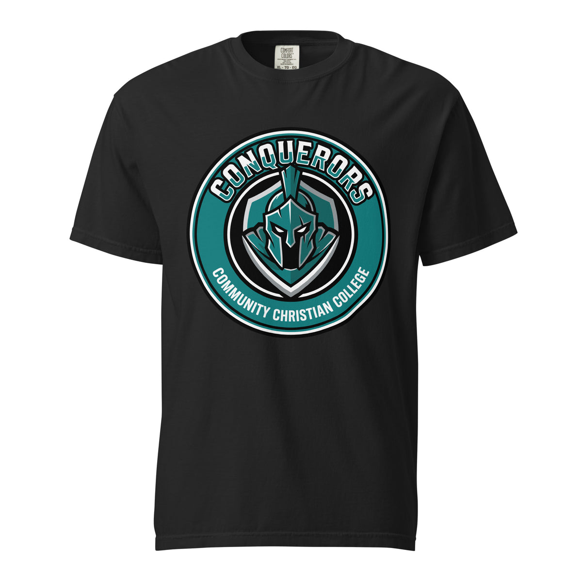 Signature | Comfort Colors T-Shirt | Community Christian College | Badge Logo
