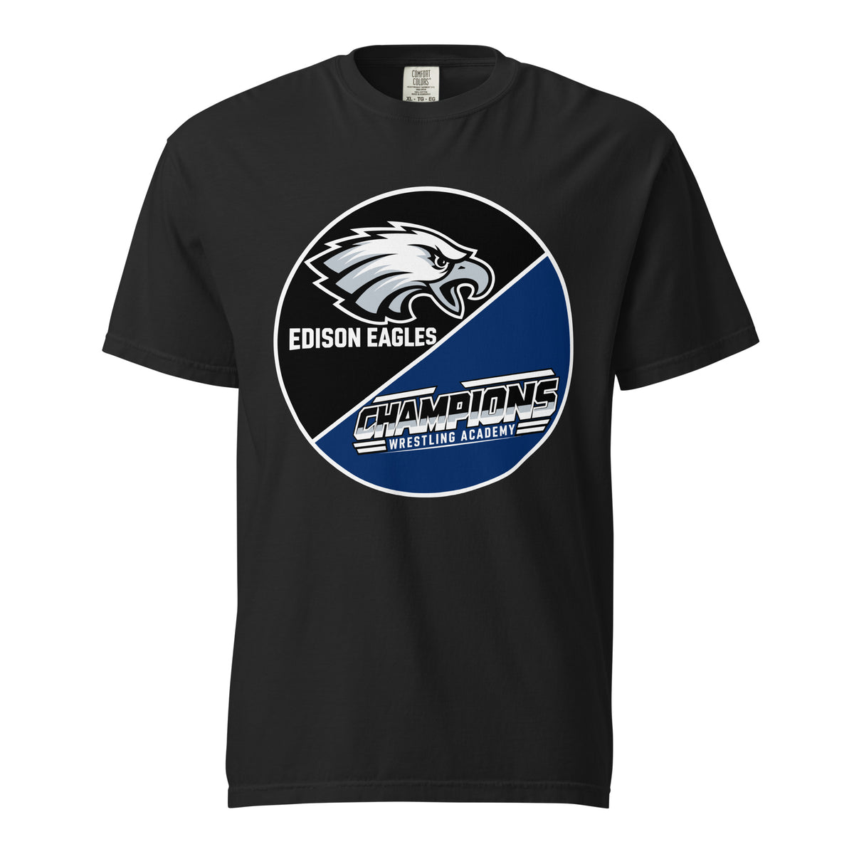 Signature | Comfort Colors T-Shirt | Edison Eagles/CWA Wrestling | Badge Logo