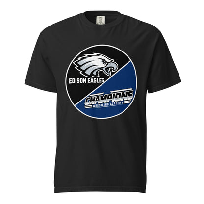 Signature | Comfort Colors T-Shirt | Edison Eagles/CWA Wrestling | Badge Logo