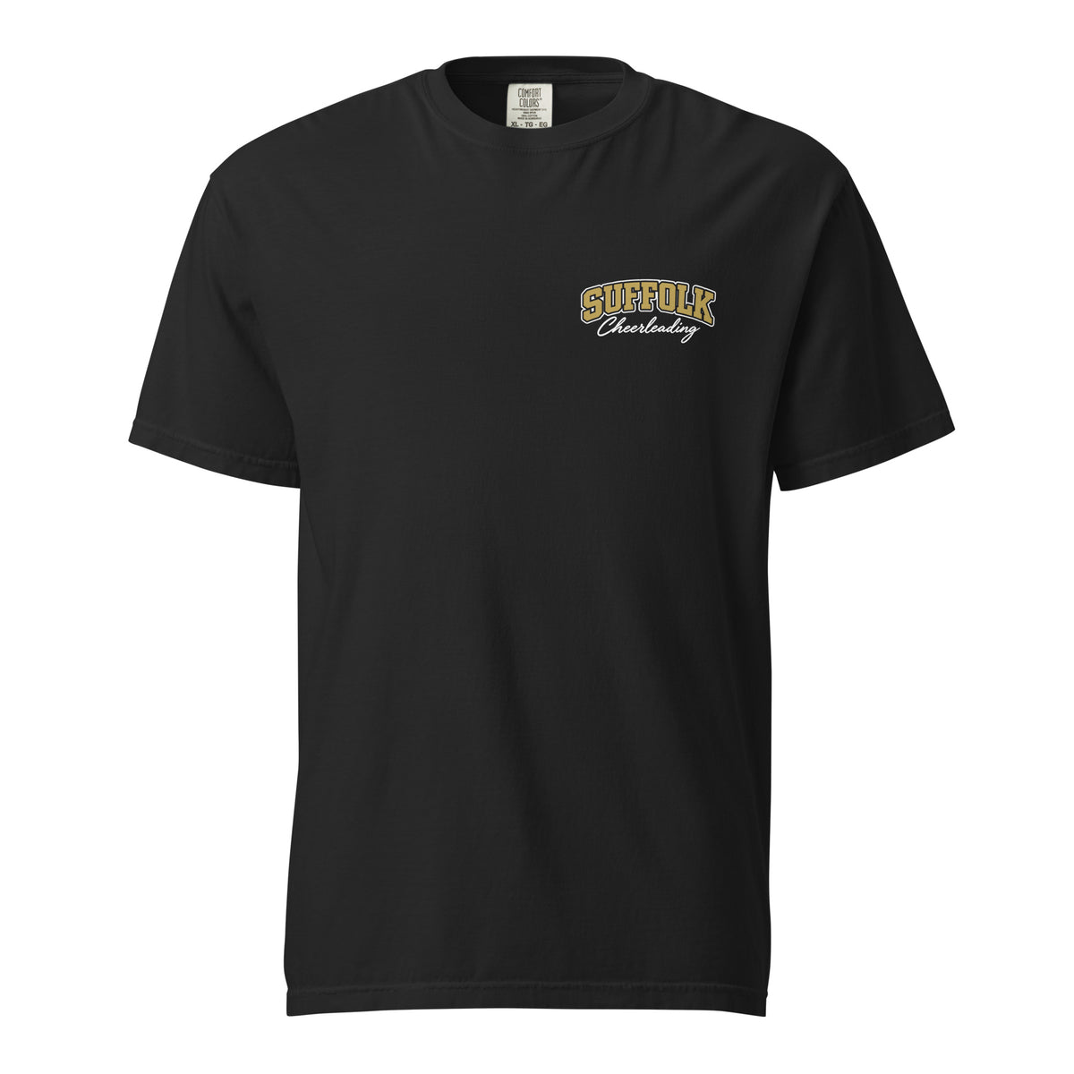 Signature | Comfort Colors T-Shirt | Suffolk University Cheerleading | Valor Logo