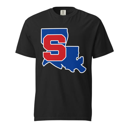Signature | Comfort Colors T-Shirt | Louisiana Slam Baseball | Crest Logo